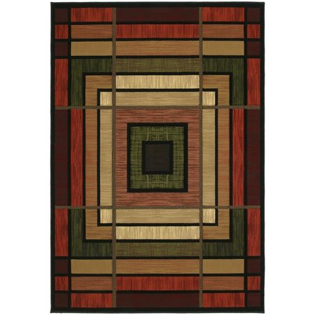 HOMERIC 5 ft. 3 in. x 7 ft. 6 in. Contours Ambience Area RugTerracotta HO776102